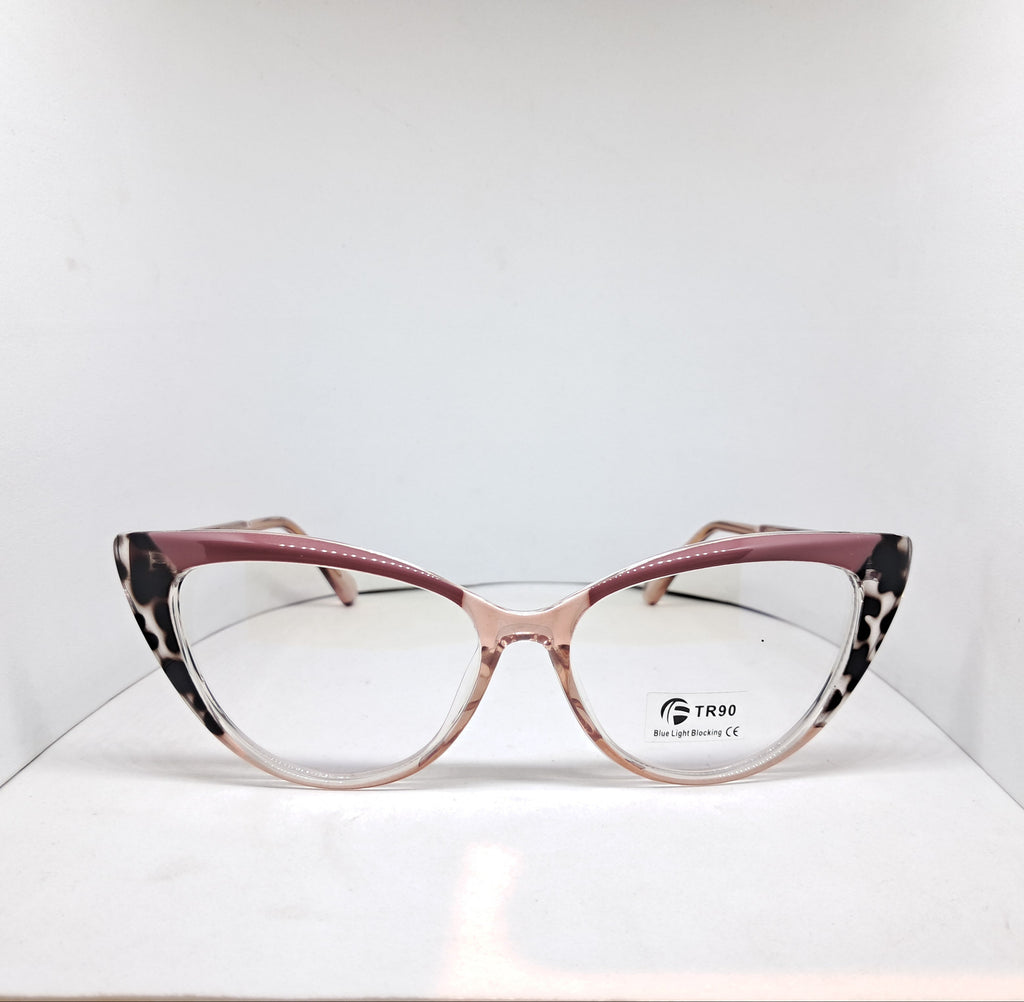 Pink cat-eye animal print