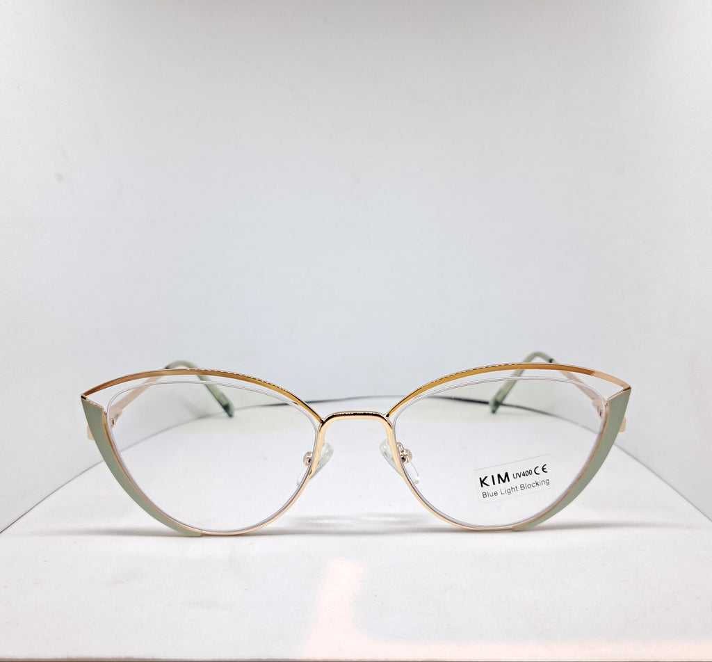 Kim cat-eye metallic gold/green