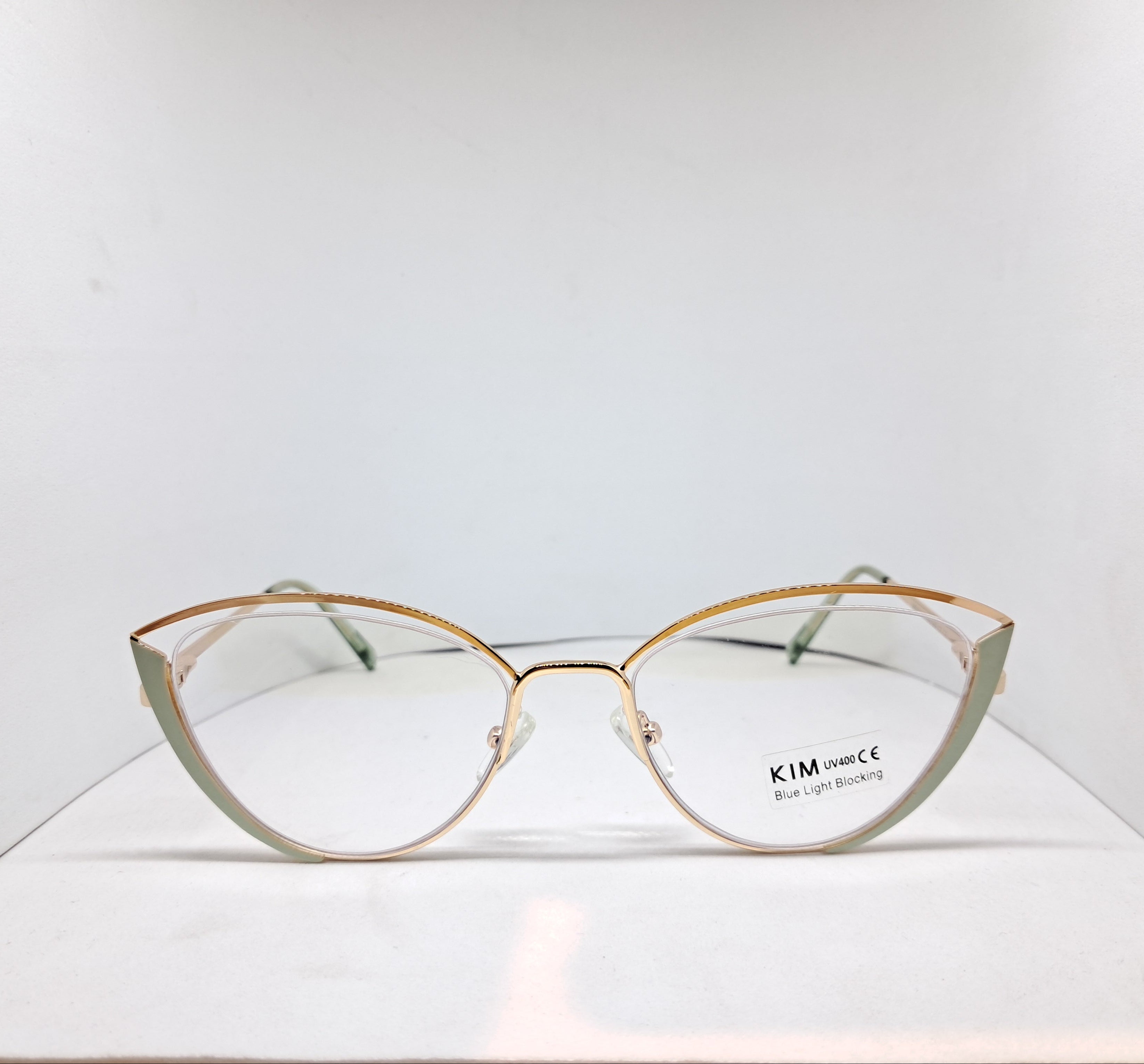 Kim cat-eye metallic gold/green