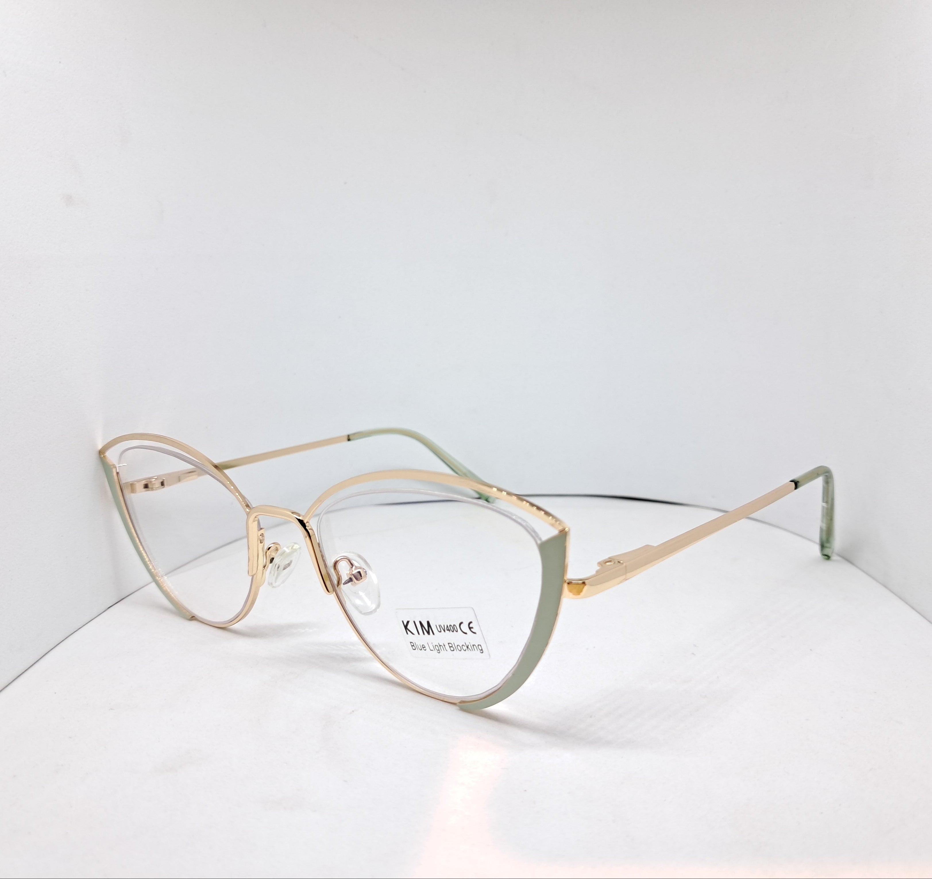 Kim cat-eye metallic gold/green