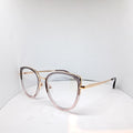 Cat-eye metallic gold/gray
