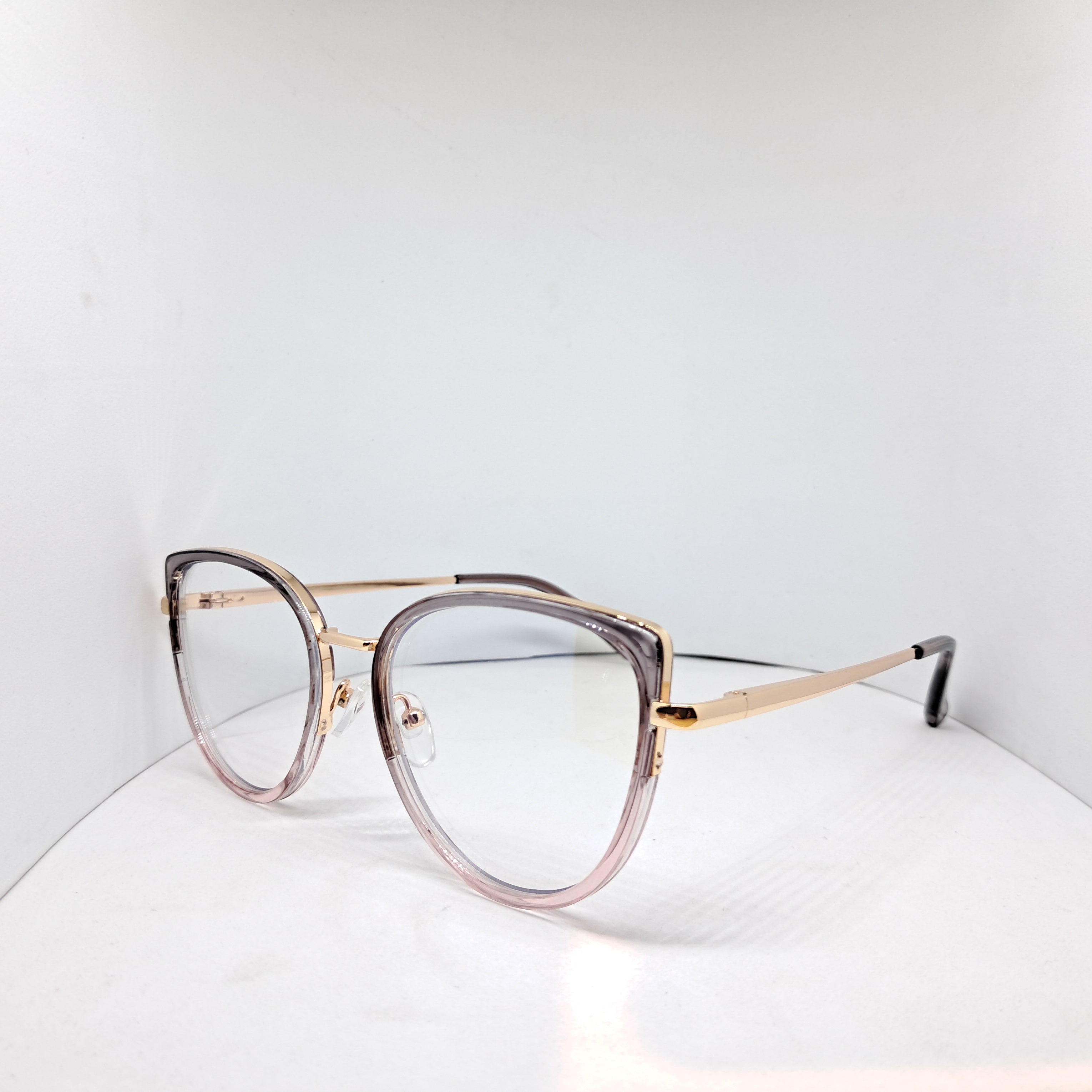 Cat-eye metallic gold/gray