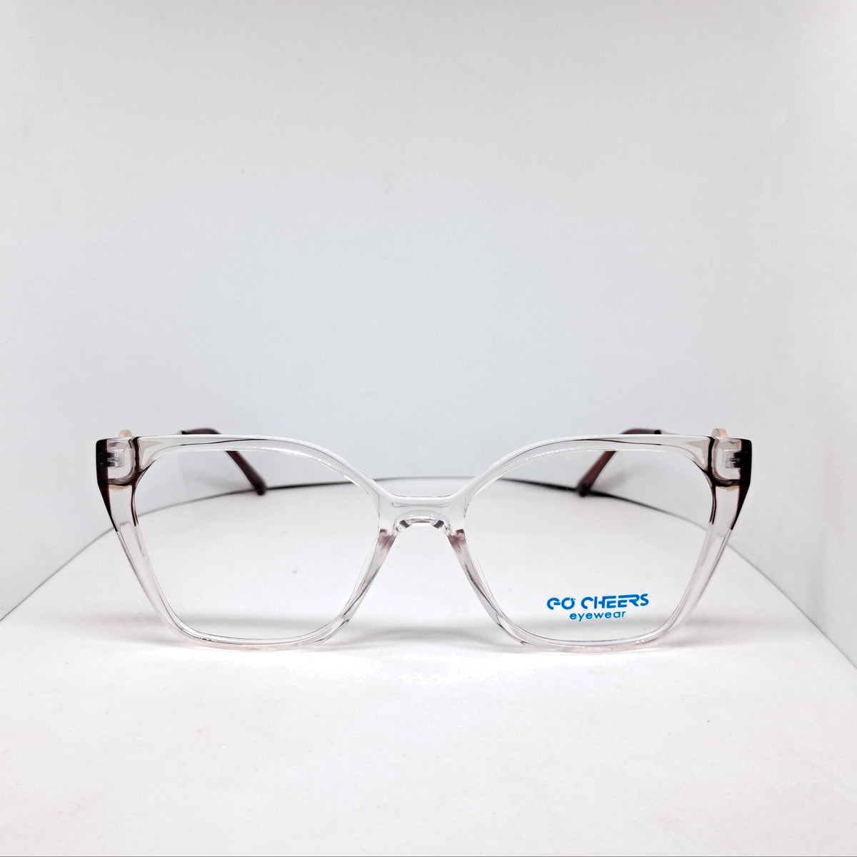 Transparent cat-eye burdeo