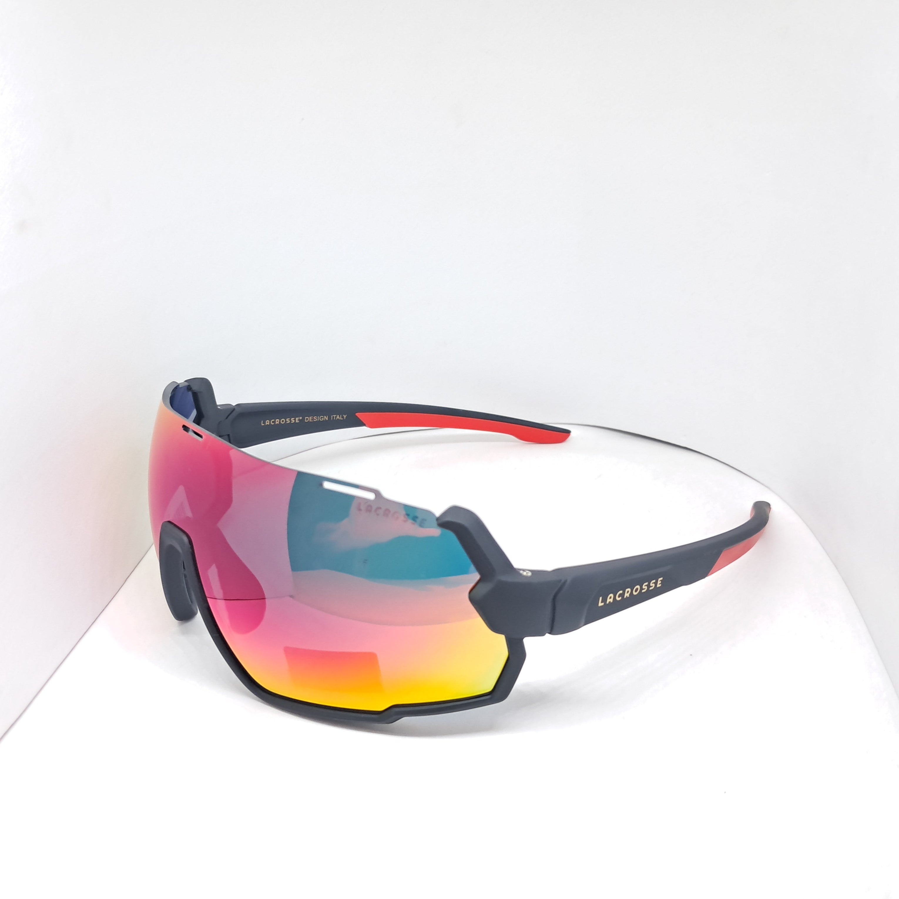 Lacrosse " Round Half Mask" black/red