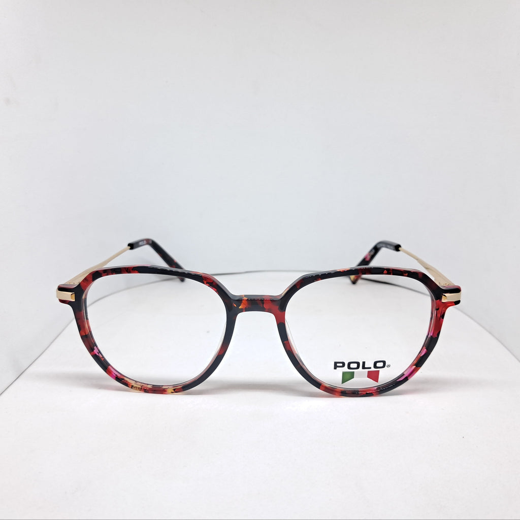 Polo hexagon marbled red