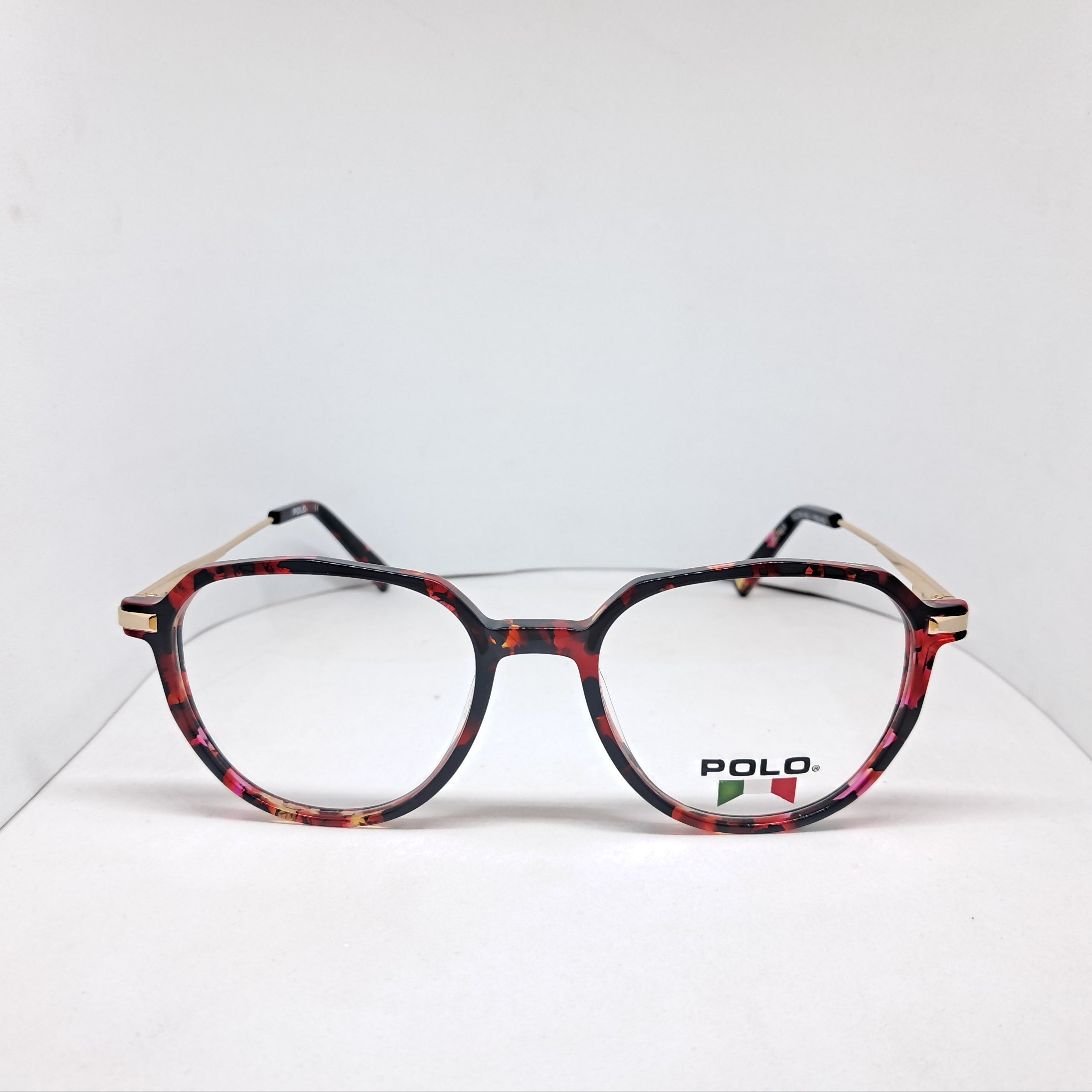 Polo hexagon marbled red