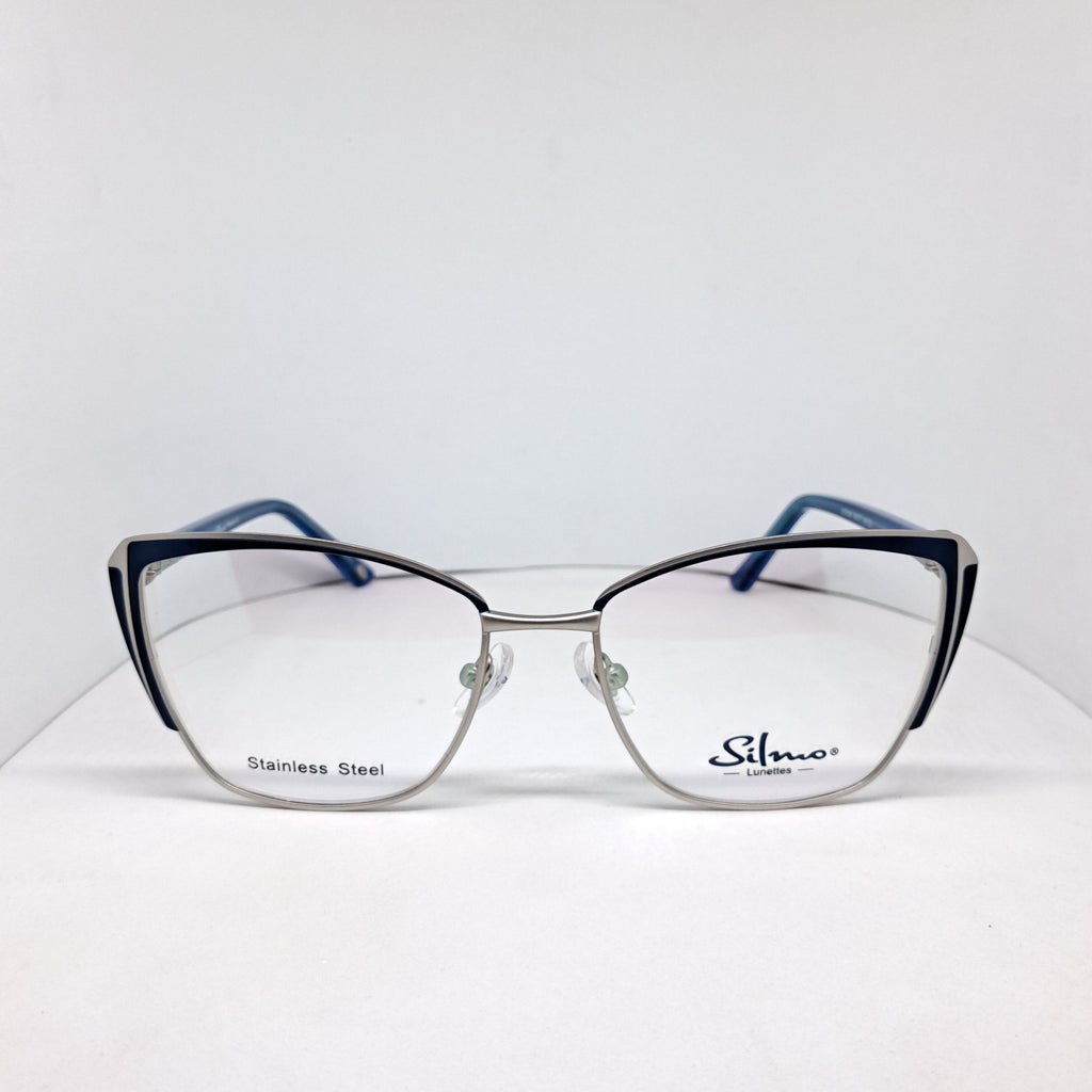 Silmo silver cat-eye blue