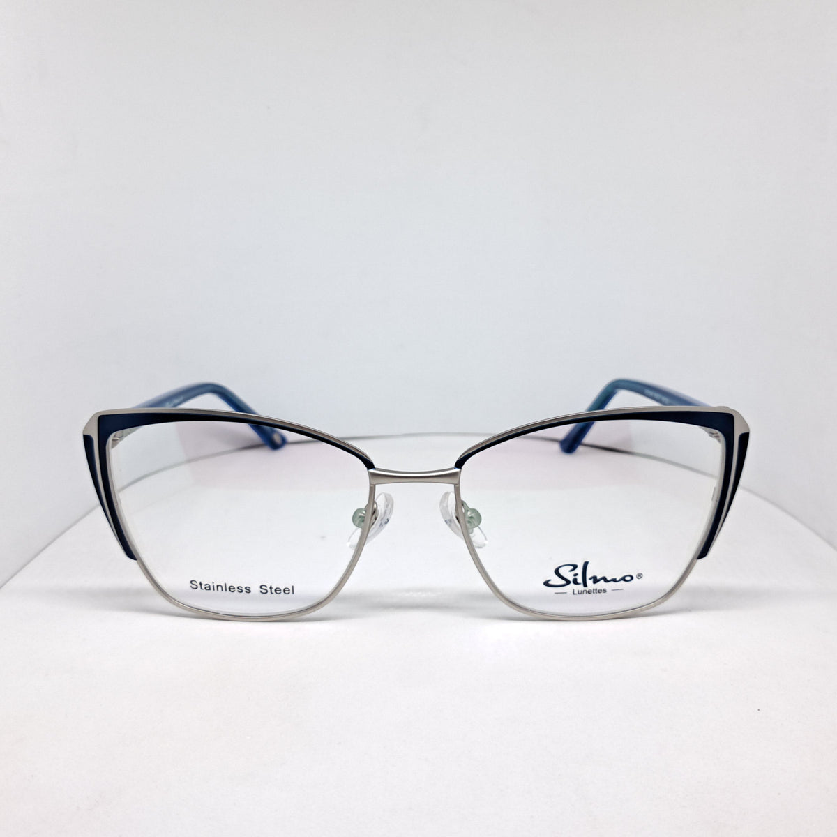 Silmo silver cat-eye blue