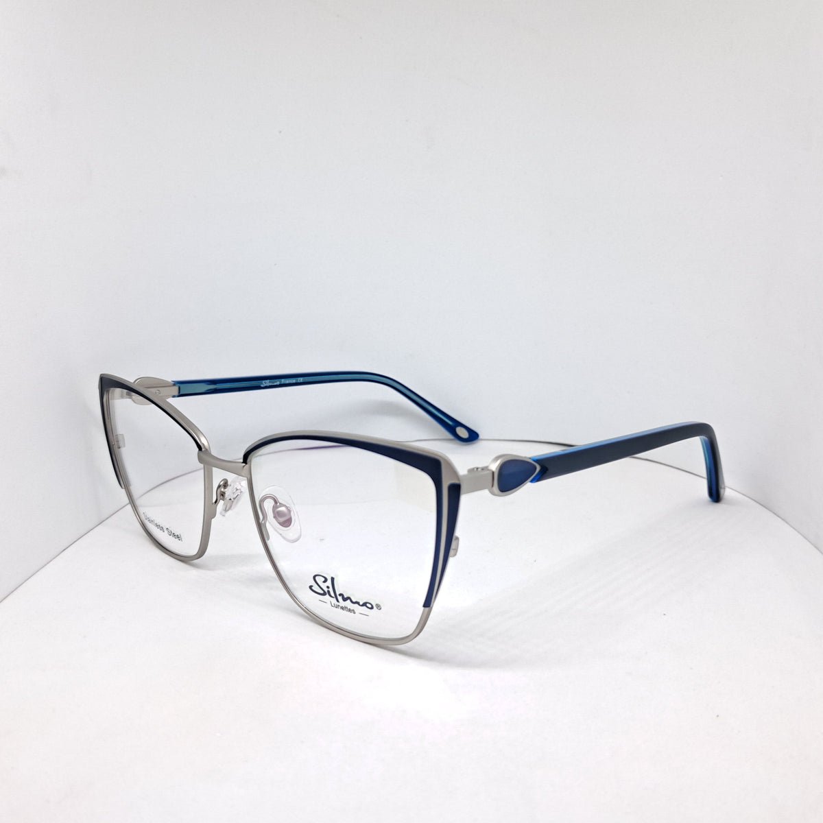 Silmo silver cat-eye blue