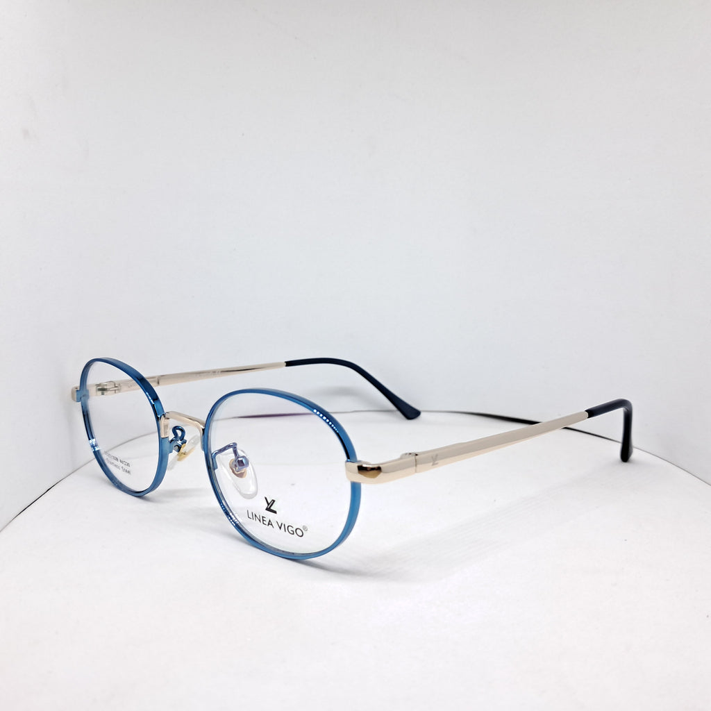 Linea Vigo metallic round blue