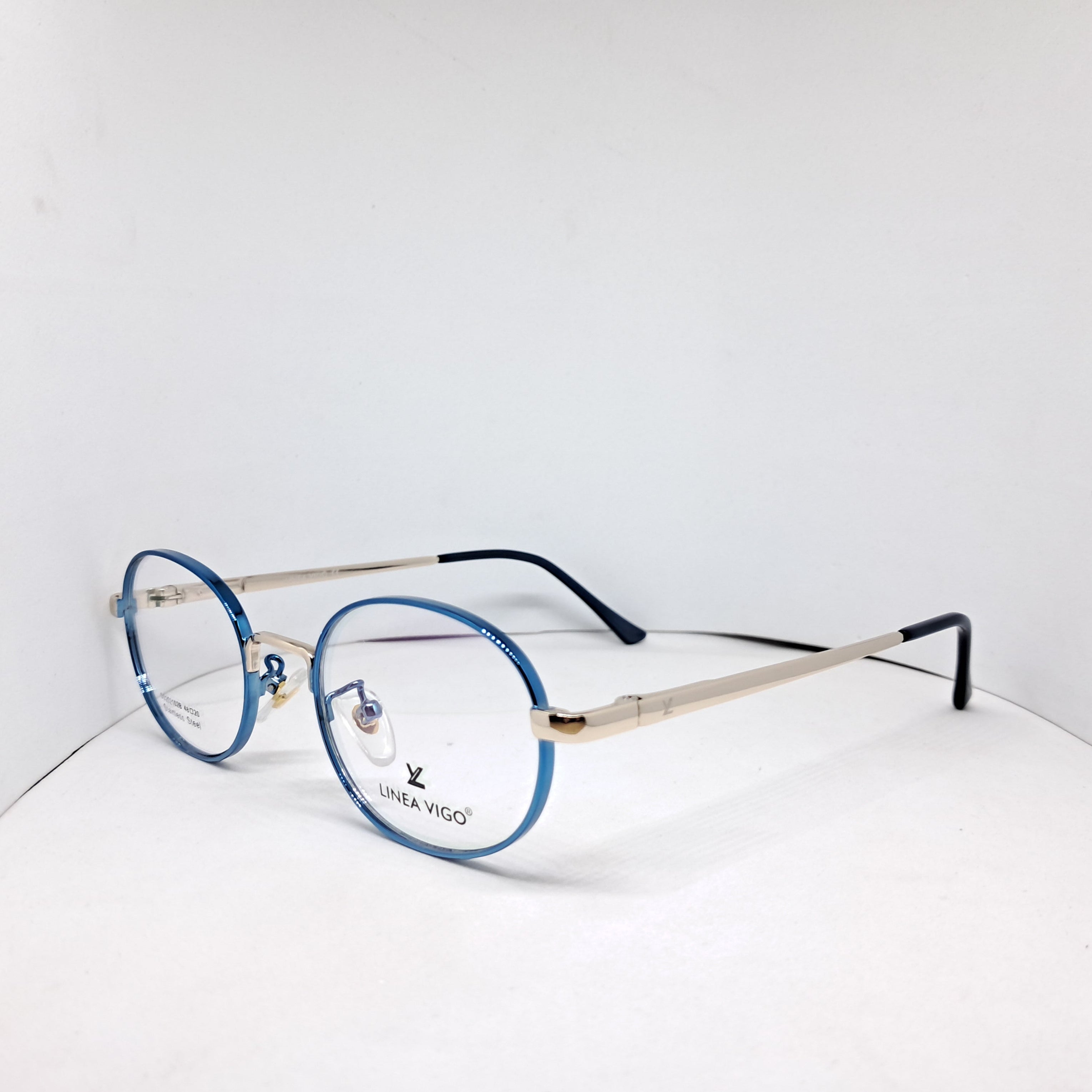 Linea Vigo metallic round blue