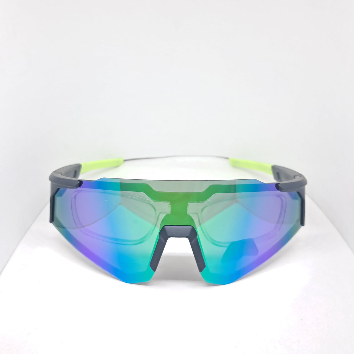 "Half Mask" black/green óptico